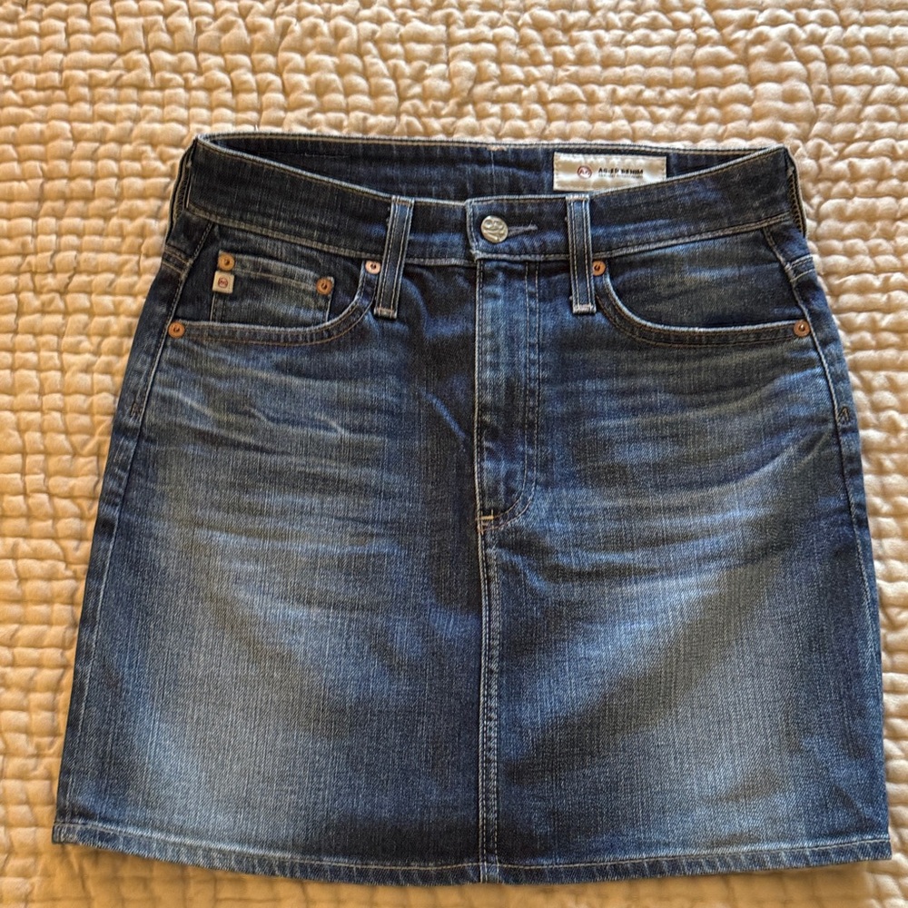 AG Adriano Goldschmied Dark Blue Mini Skirt